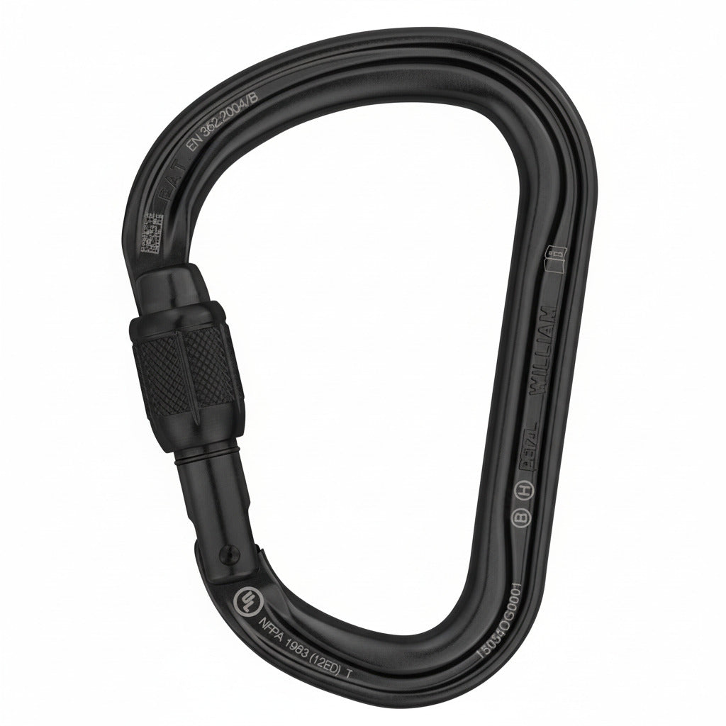 Petzl WILLIAM SCREW-LOCK schwarz - HMS-Karabiner
